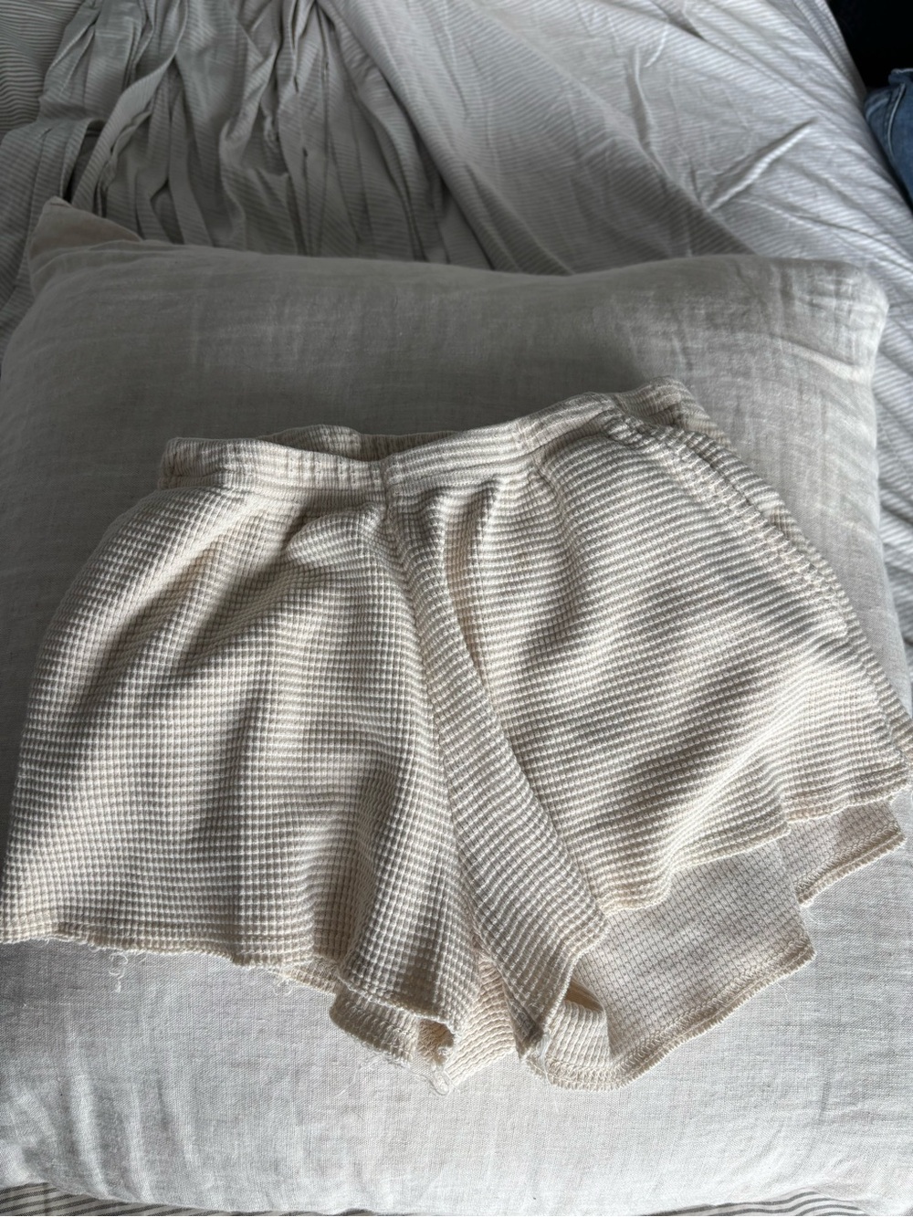 Rylee and Cru Tan Waffle-Knit Shorts